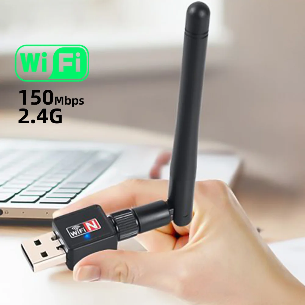 USB беспроводная сетевая карта 150 м Wi Fi внешняя точка доступа LAN адаптер 2 дБ антенна