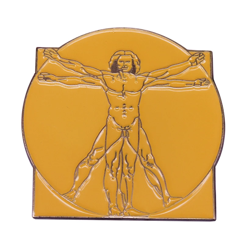 Брошь Da Vinci Vitruvian Man отличное художественное дополнение к шедевру | Украшения и
