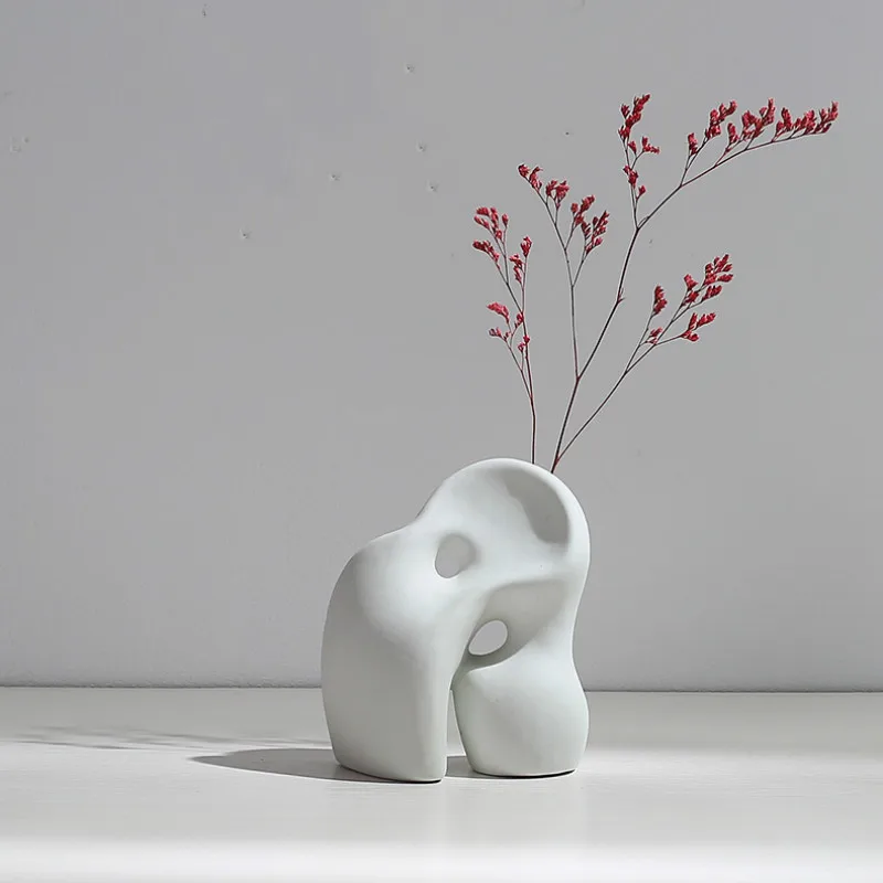 

Vase Ceramic Vase White Nordic Style Ceramic Vase Modern Minimalist Vase Vase for Home Decoration Decoracion Nordica Hogar