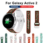 Силиконовый ремешок для часов с принтом для Samsung Galaxy Watch Gear S3 Active 2, рождественский стиль, 42 46 мм, для Huawei Watch GT 2e, 20 мм 22 мм