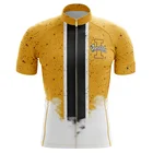 Велосипедная рубашка для мужчин HIRBGOD, цвет желтый, с коротким рукавом, с принтом в горошек, для велоспорта, 2020
