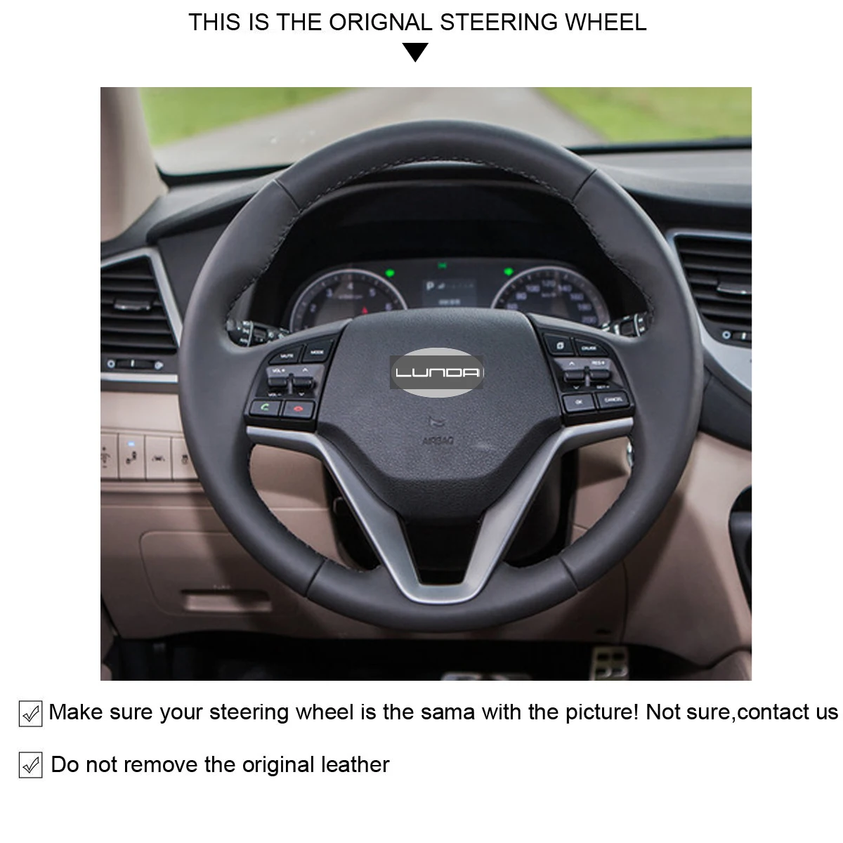 Искусственная кожа ручной работы для Hyundai Tucson 3 2015 2016 2017 2018 2019|Чехлы на руль| |