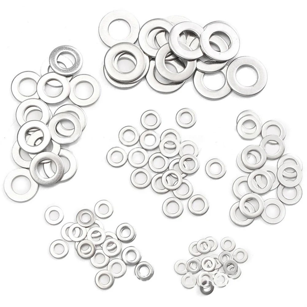 

18 Sizes 450Pcs Corrosion Resistant Assortment Washer Flat Spacer Aluminum Washer Gasket Set Sealing Kit with Storage Box