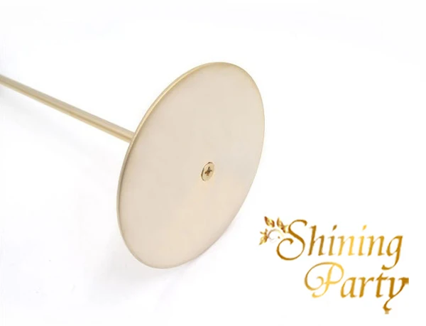 Блестящий подсвечник золотого цвета для вечеринки H7cm центральный в