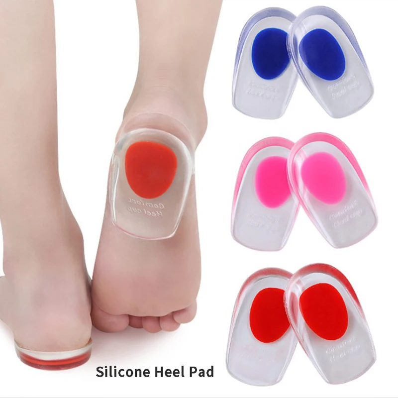 

1 Pair Unisex Silicon Gel Heel Cushion Insoles Soles Relieve Foot Pain Inserts Massager Care Half Heel Insole Pad