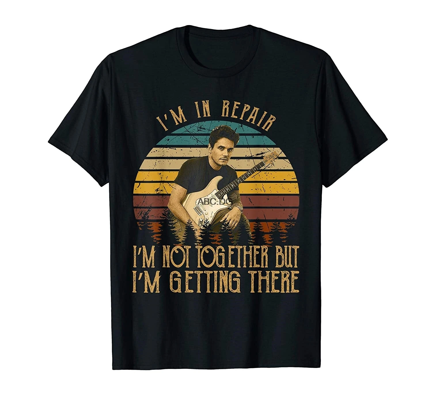 

Camiseta Vintage John para hombre y mujer, Camiseta con estampado de guitarra, amor, msica, regalo