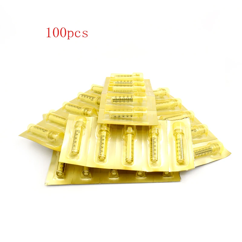 100pcs ampoule 0,5 мл ампульная головка, медицинский шприц, игла для гиалуронической ручки, стабилизатор, Пептидная терапия, форсунка и адаптер - Номер модели: 100pcs ampoule