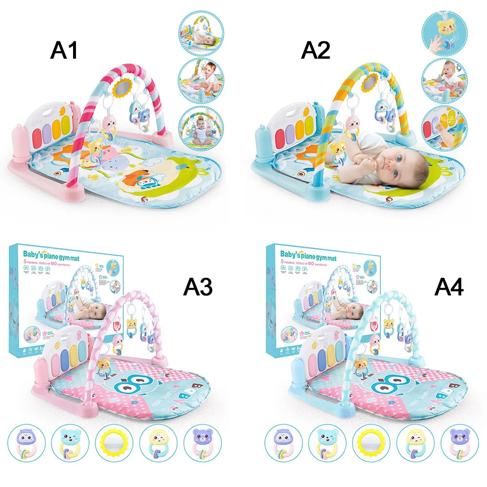 

Newborn Baby Music Rack Play Mat Kid Rug Puzzle Carpet Piano Keyboard Infant Playmat Early Education Crawling Game Pad Toy