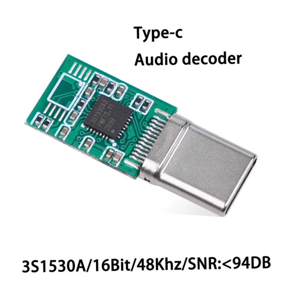 

Type-C 5pcs Audio Decoder Modules 16 Bit Headphone Adpater Microphone Audio Converter External Sound Car Tablet Computer PC