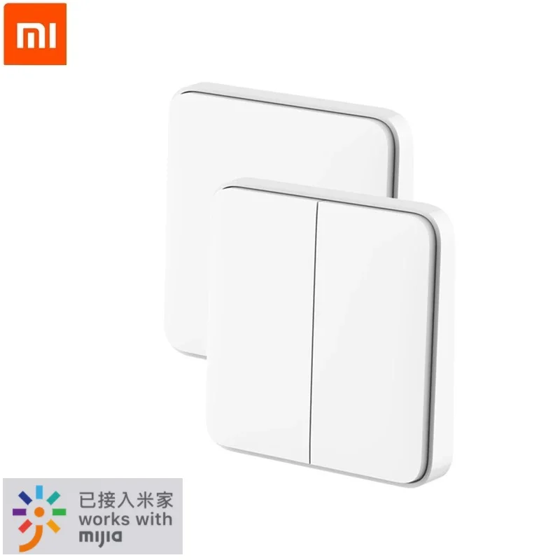 

Умный настенный выключатель Xiaomi, оригинальный, с одним и двумя клавишами, работает с сетчатым шлюзом BLE, с дистанционным управлением через п...