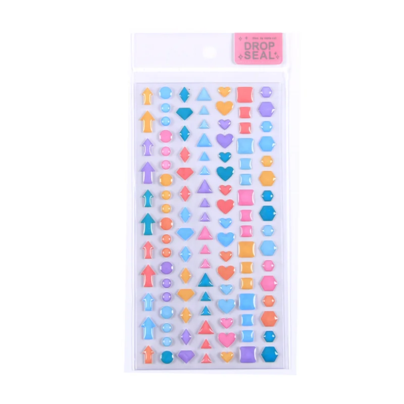 Цветные эпоксидные хрустальные наклейки с любовными звездами Мультяшные модные
