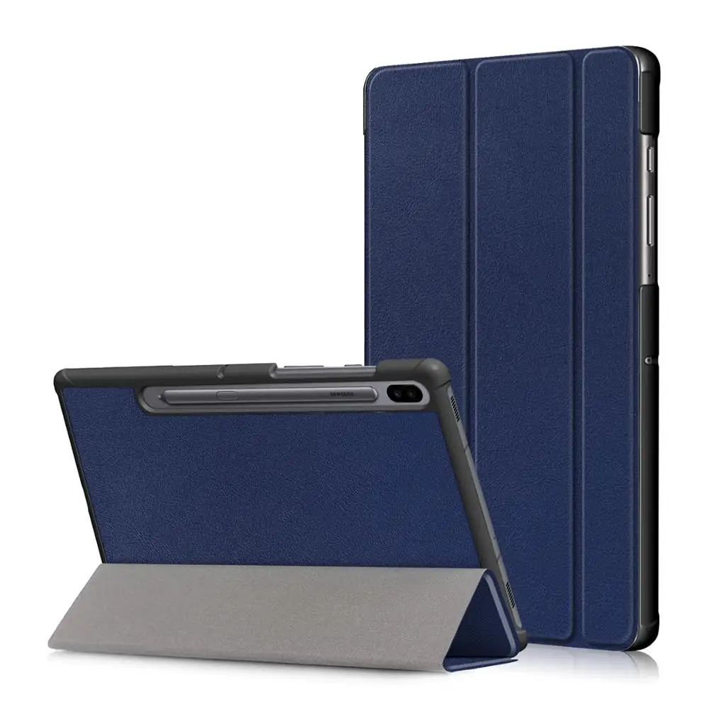 

For Samsung Galaxy Tab s6 Case 10.5 SM-T860 SM-T865 2019 10.5" Tablet Smart Trifold Standing Cover for Galaxy Tab S6 10.5 Case