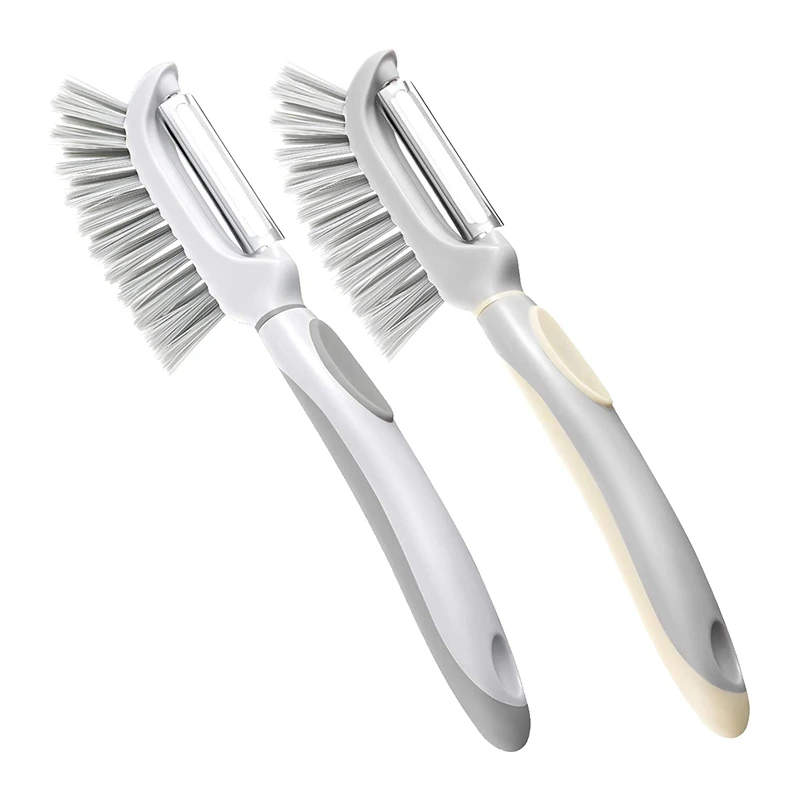 

Kworld 2 Pieces Potato Peeler With Brush Stainless Steel Blade Vegetable Fruit Peeler Kitchen Peeling Tool