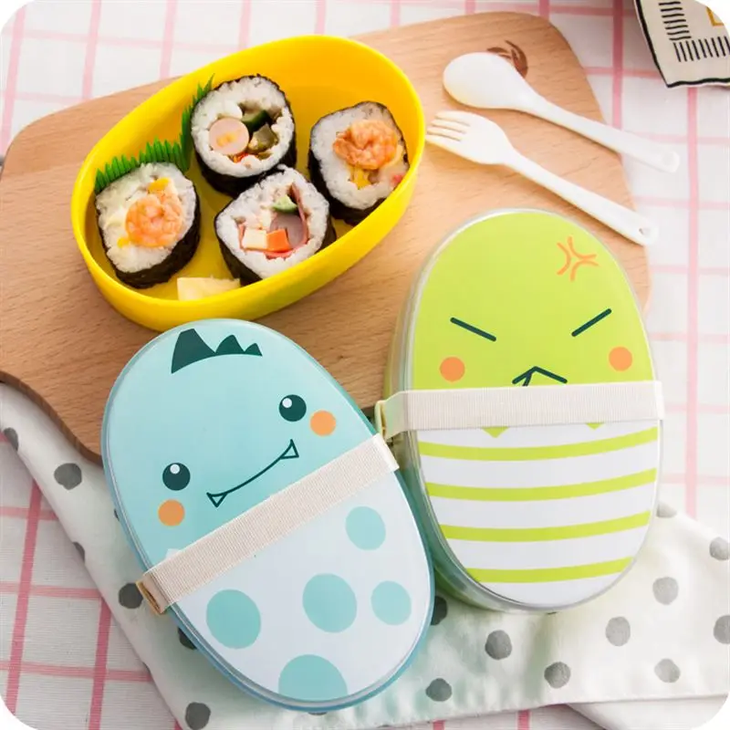 

Portable Cartoon Bento Box 700ml Children's Environmental Meal prep Microwave Bento Box Children's Food Container Tableware