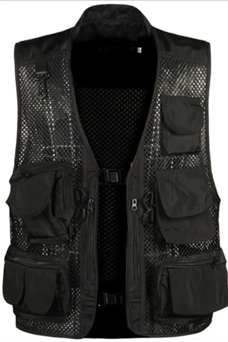 Мужской Камуфляжный жилет без рукавов с несколькими карманами для охоты на рыбу
