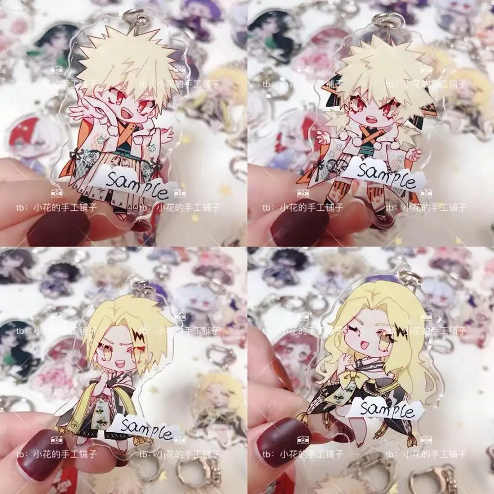 Аниме Мой герой Академия ластик голова Bakugou Shouto Monoma Косплей Акриловый Брелок