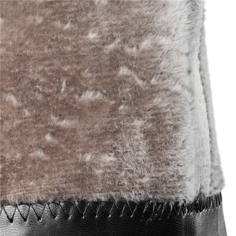 Женские зимние сапоги до колена на квадратном каблуке 5 см женские замшевые из