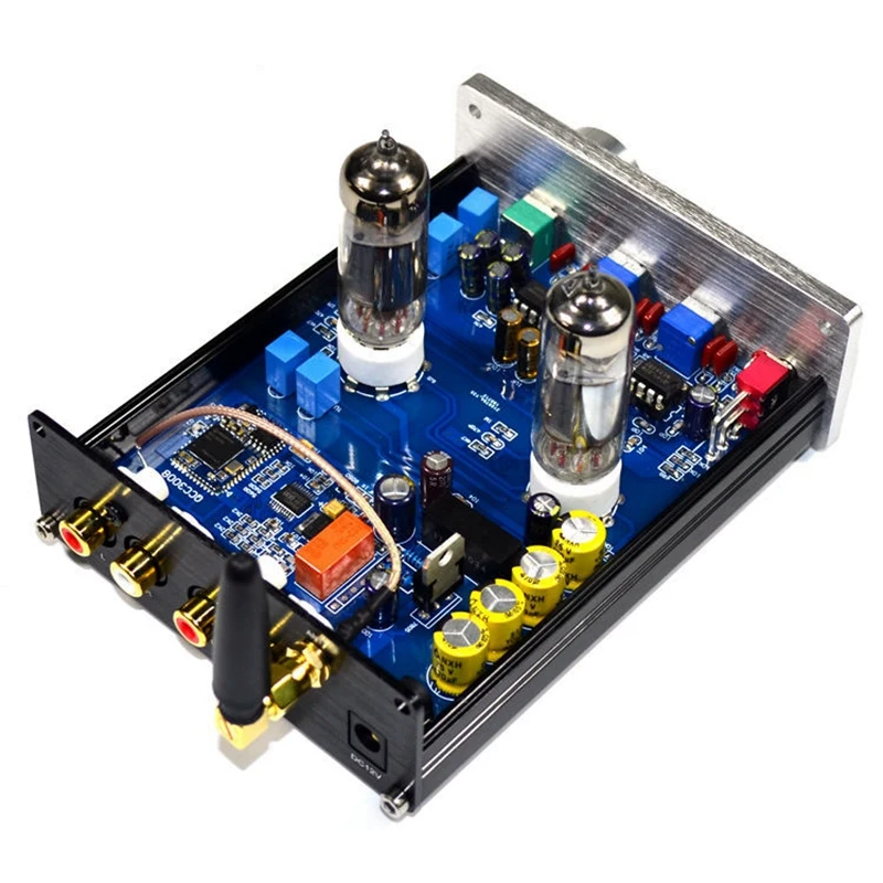 

Bluetooth 5.0 Hifi 6J5 Tube Preamp Amplifier NE5532 Preamplifier Amplificador Tone Board Treble Bass Volume Adjustment(Black)