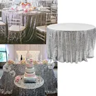 Скатерть с блестками 1 шт.лот, круглая и прямоугольная скатерть с блестками для украшения свадьбы Вечерние, банкета, домашнего декора, поддержка под заказ