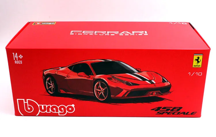 (JZ) Bburago 1/18 1:18 Ferrari 458 Speciale Sport Racing Car Vehicle Diecast Display Model Birthday Toy For Kids Boys Girls | Игрушки и