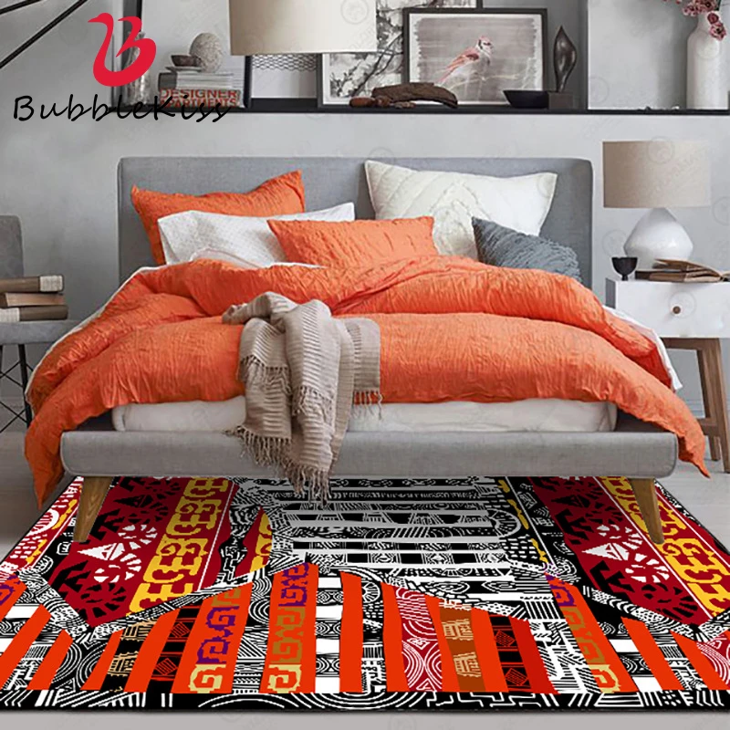 

Пузырьковый поцелуй Европейский этнический стиль Оранжевый Красный абстрактный коврики с узором для гостиной дома настроить Декор Спальн...