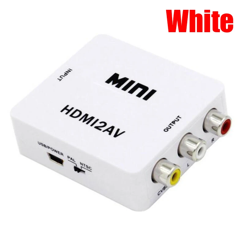 1 шт. преобразователь HDMI в RCA AV/CVSB L/R 1080P видео аудио коробка AV|Компьютерные кабели и