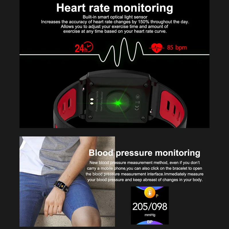 696 AK18 Smart Bracelet Heart Rate Blood Pressure Watch Fitness Tracker Waterproof Color Screen Sports Wirstwatch | Электроника