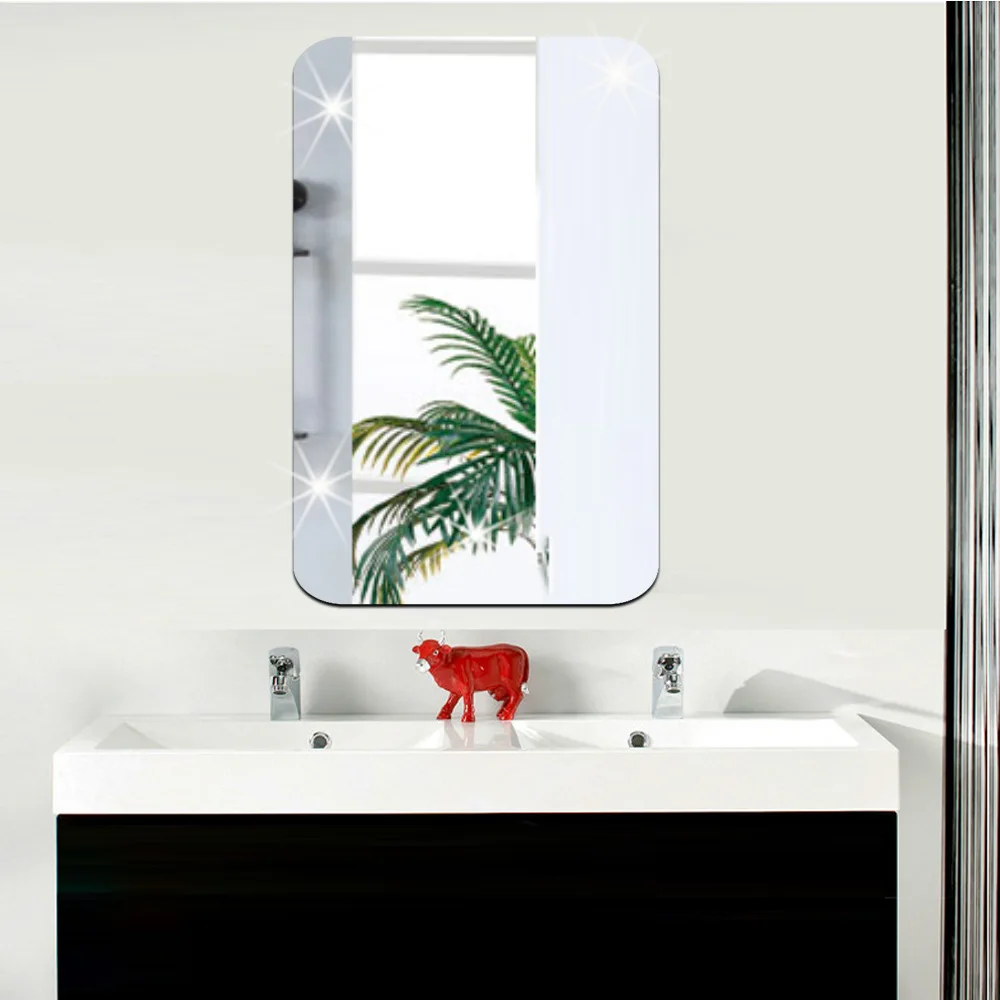 Квадратный декоративный зеркальный стикер с большой мозаикой Защитная пленка