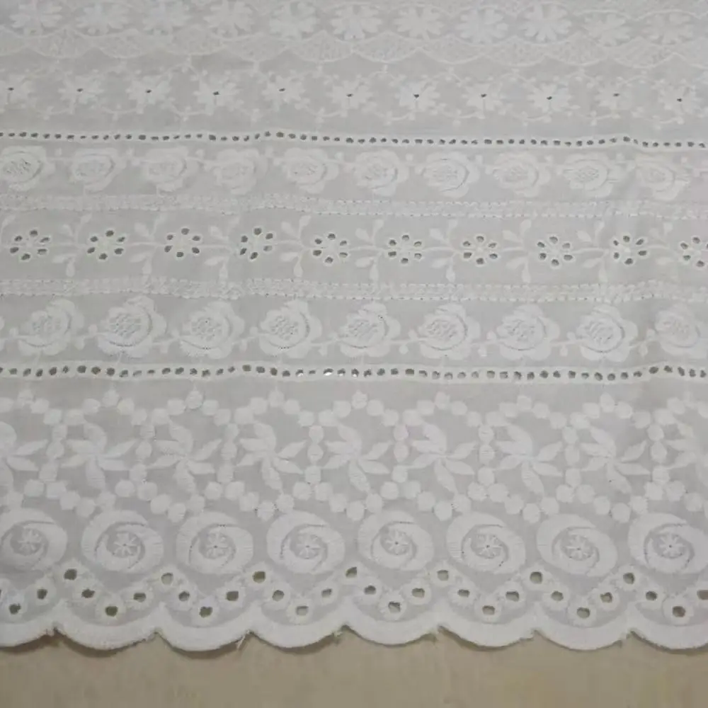 1 метр вышитая хлопковая ткань 140 см ширина тканая кружевная | Дом и сад