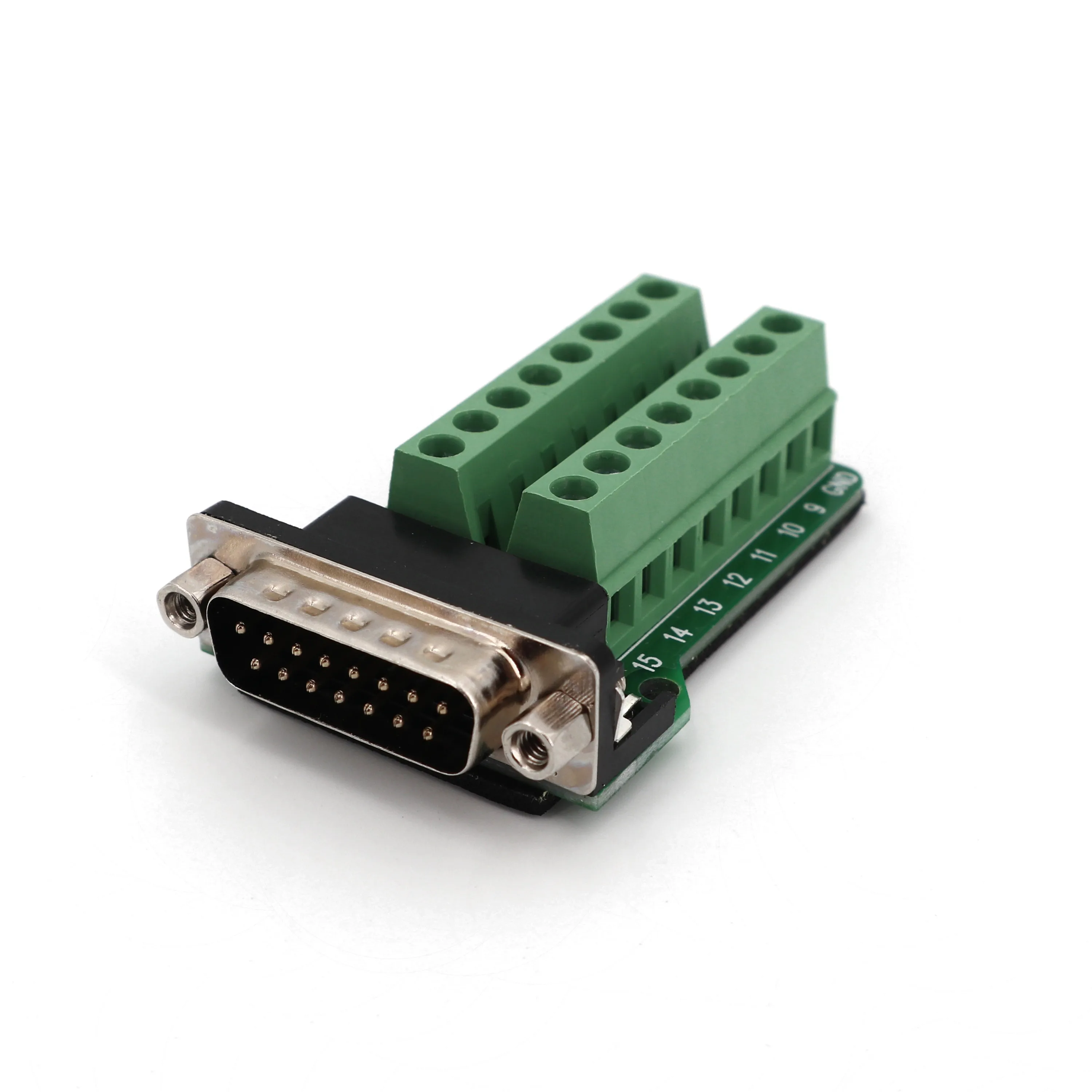 

DB15 мужской 2-рядный 15Pin разъем Breakout PCB терминалы плата адаптер разъем