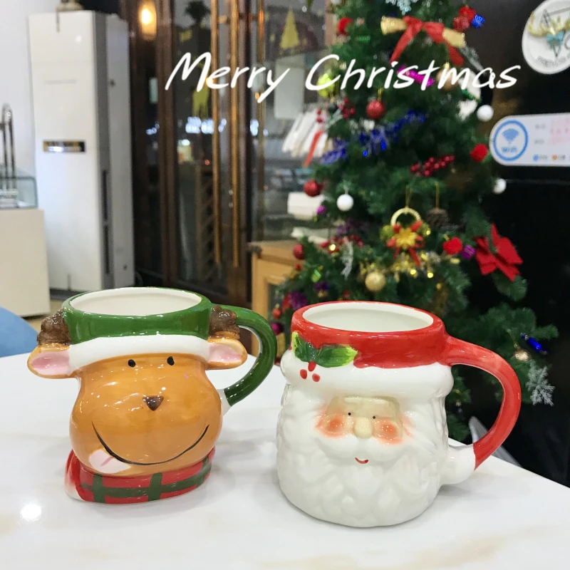 Рождественская чашка с мультяшным рисунком креативная Студенческая модная