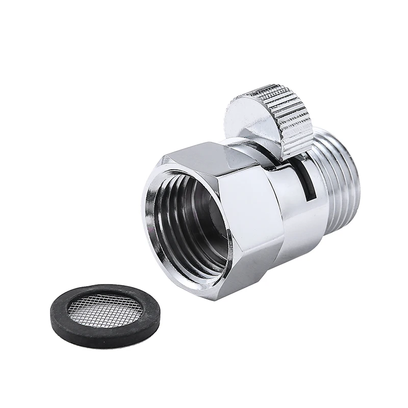 

G1/2" Brass Flow Control Valve Water Pressure Reducing Controller Hand Held Shower Head Shut Off Stop Switch