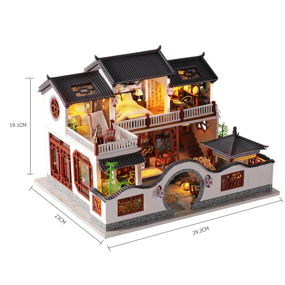 

DIY Mini 3D Puzzle Wooden Educational Toy Kid Present Chinese Dollhouse for Kids Boys Girls Gifts Education Toys