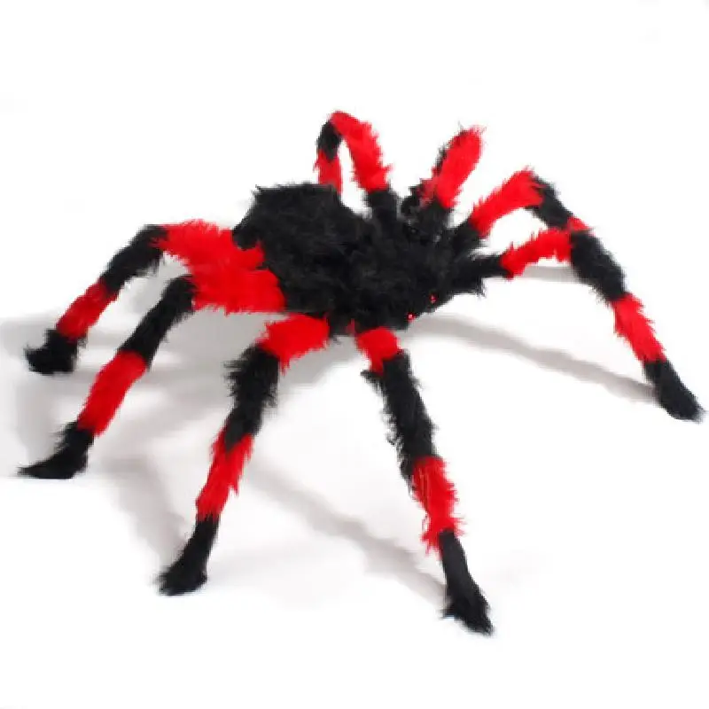 200 см черный мягкий плюшевый пушистый имитирующий паука забавная игрушка в виде