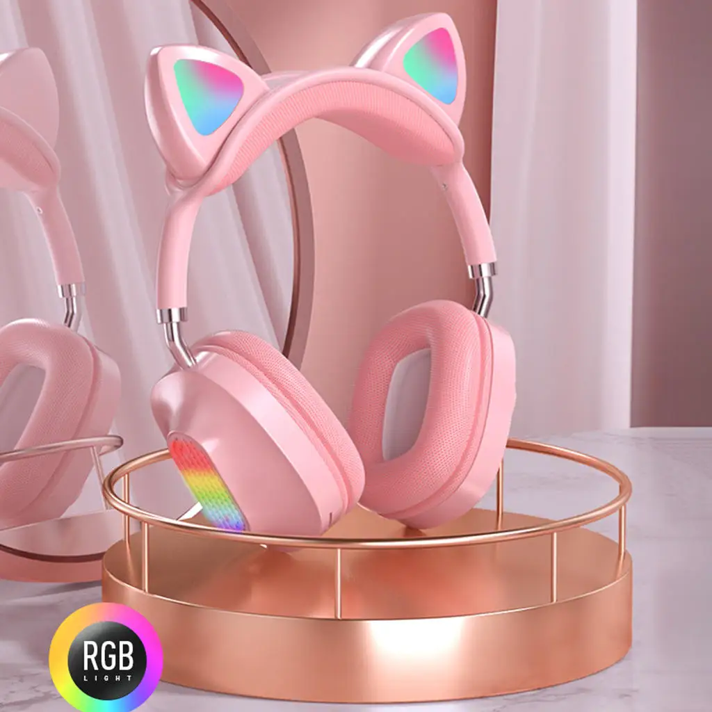 Наушники Cat Ear Bluetooth 5 0 с микрофоном мягкие наушники шумоподавлением игровая
