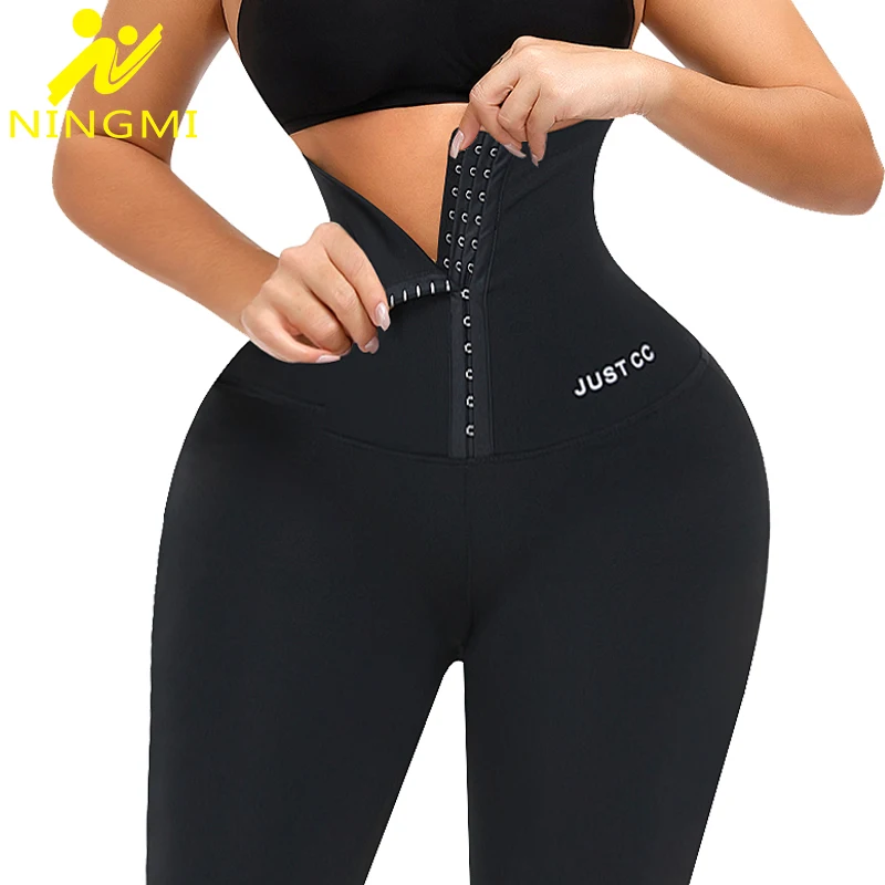 

NINGMI Slimming Pants Women Waist Trainer Legging Body Shaper High Waist Tummy Control Pants Shapewear Leggings Thigh Slimmer