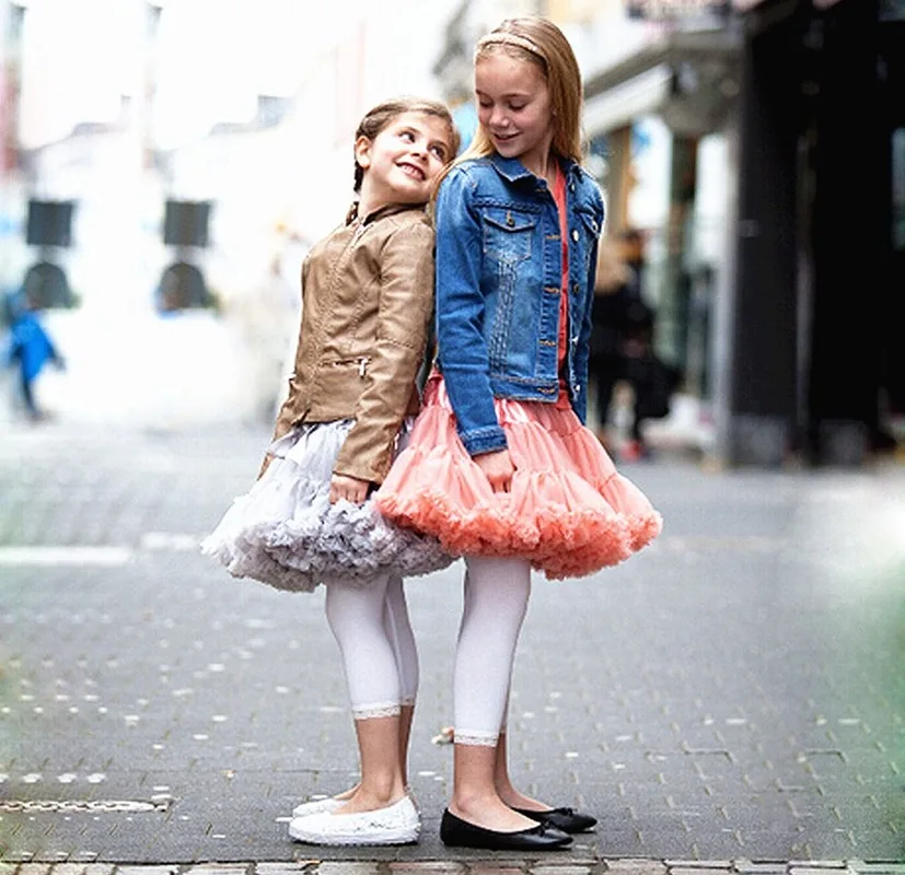 Юбка-пачка для девочек сетчатая юбка средней длины Рождественская Детская