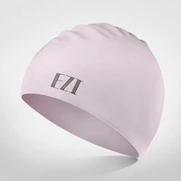 julysand womens pink silicone swim cap skin care flower print waterproof long hair swimming cap