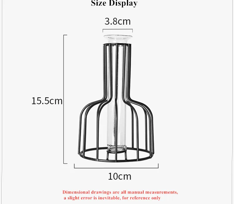 Black Lines Minimalist Abstract Iron Vase Geometric Hydroponic Vase Rack Home Decor Vase Abstract Glass Terrarium Gold Vase