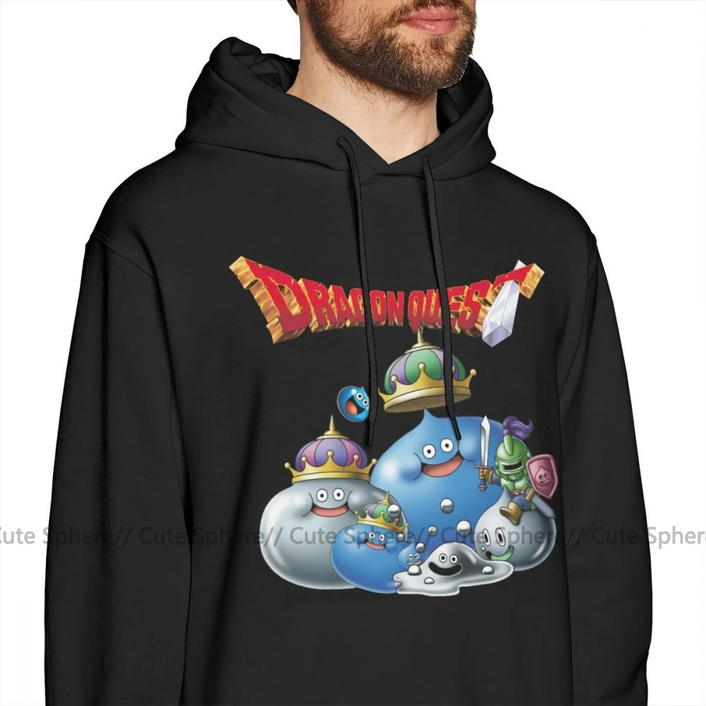 Dragon Quest Толстовка Dragon Quest Slime толстовки осенний хлопковый пуловер с капюшоном Популярные уличные мужские XXXL черные толстовки с длинным рукавом