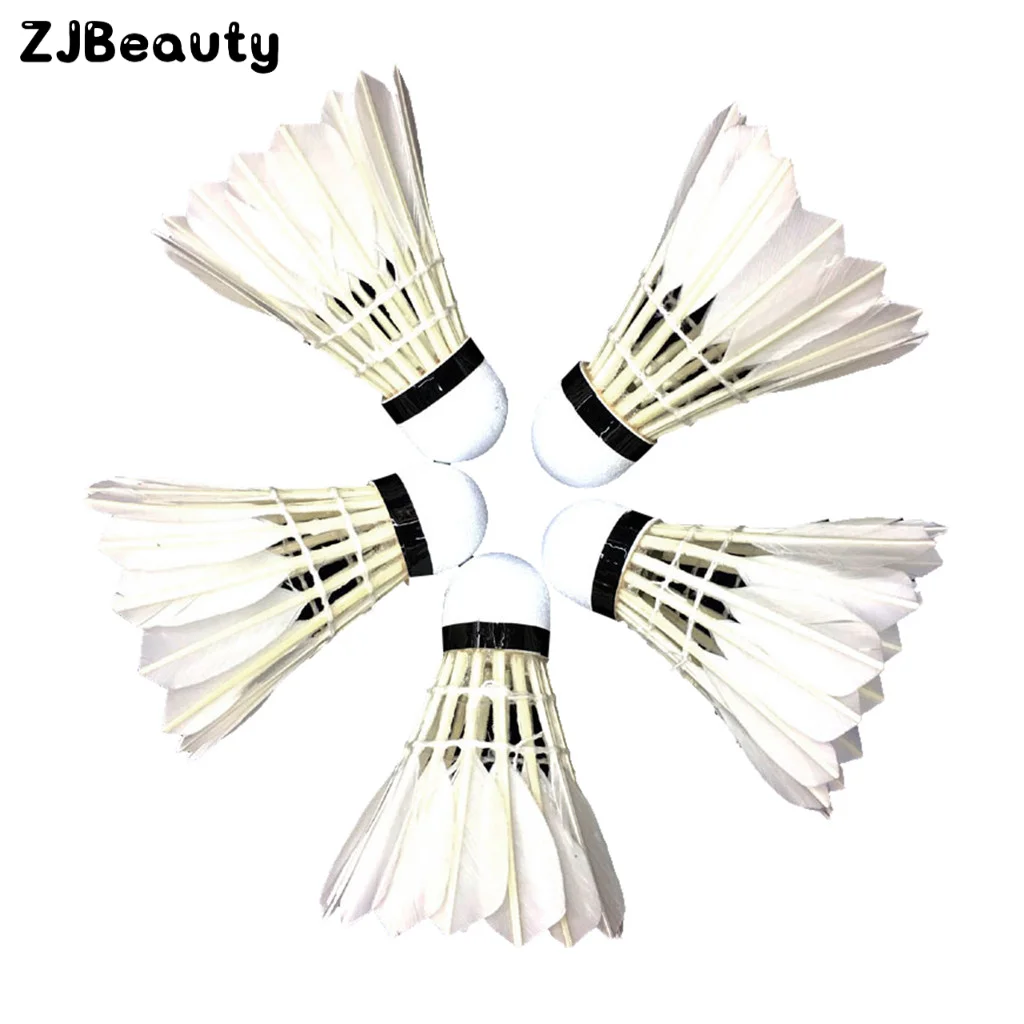 Новые 12 шт белые перья Бадминтон мяч Воланы Спорт на открытом воздухе Обучение