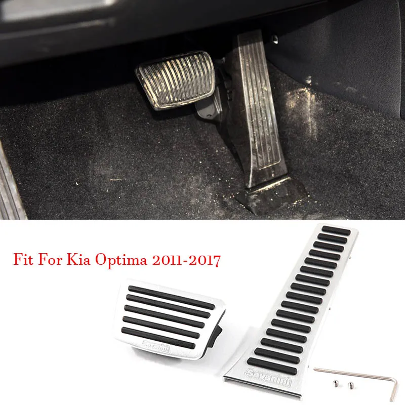 

Alloy Accelerator Gas Brake Footrest Pedal Plate Pad Cover Fit For Kia Optima 2011-2017 AT