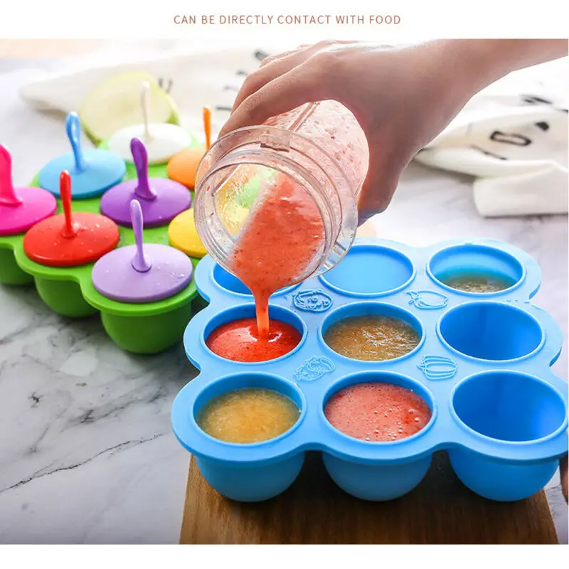 Льдогенератор эскимо плесень большой 9 сеток ледяной куб лоток силиконовые