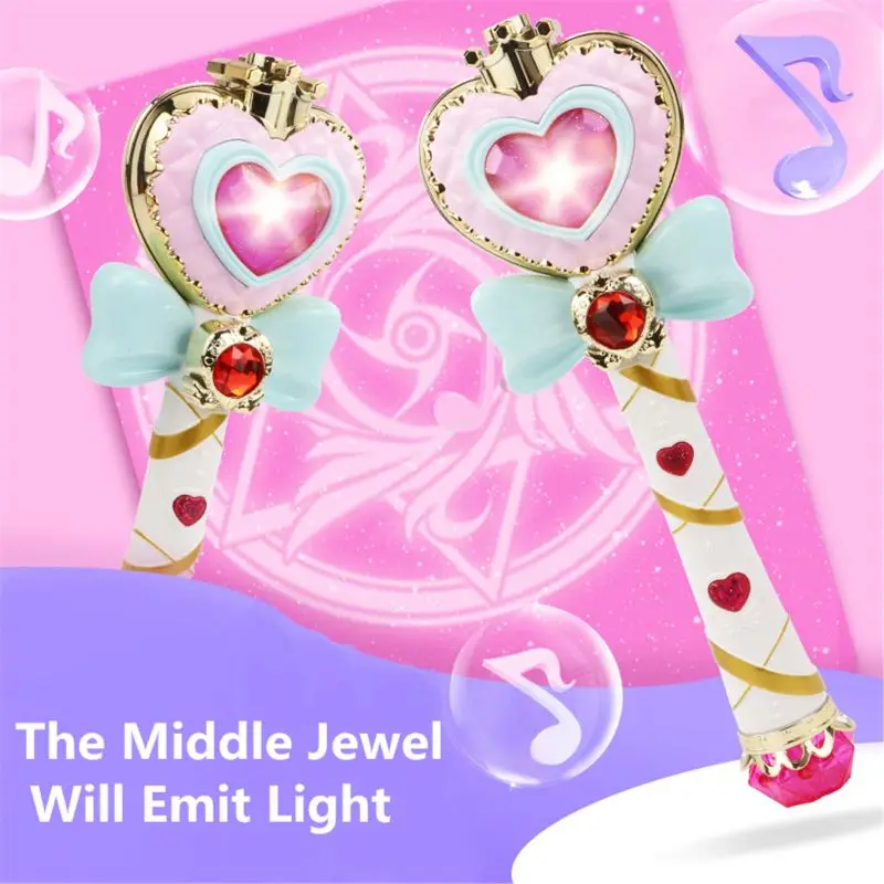 

Musical Light-up Bubble Magic Wand Bubble Machine Bubble Blower with 2 Bottles Bubble Solution, 2 Settings, Gift for Kids Girl