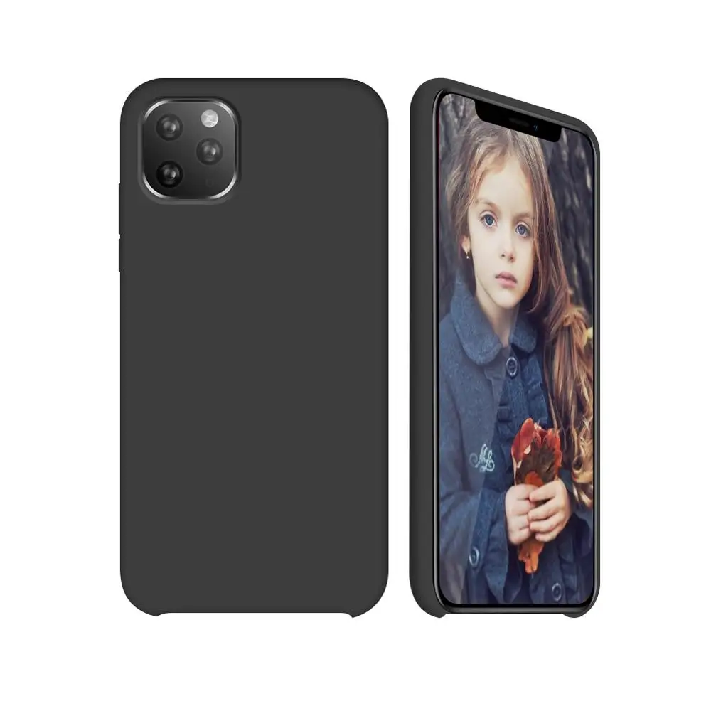 black Чехол Arvin для iPhone 11 Pro Max, чехол из жидкого силикона, мягкая подкладка из микрофибры, толстый чехол для iPhone 11 Pro - Цвет: black