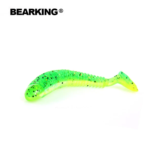 D Bearkinghot приманка для рыбалки, мягкая профессиональная приманка, 4 дюйма, 6 шт., 10 см/4,8 г, качественный искусственный карп, воблеры - Цвет: D