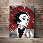 Постеры и принты в винтажном стиле из аниме рассекающий демонов, настенная живопись манга в стиле ретро для детской комнаты