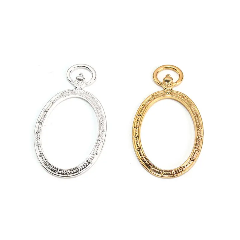 5 шт. подвески из цинкового сплава с открытой спиной рамка смолы золотые и