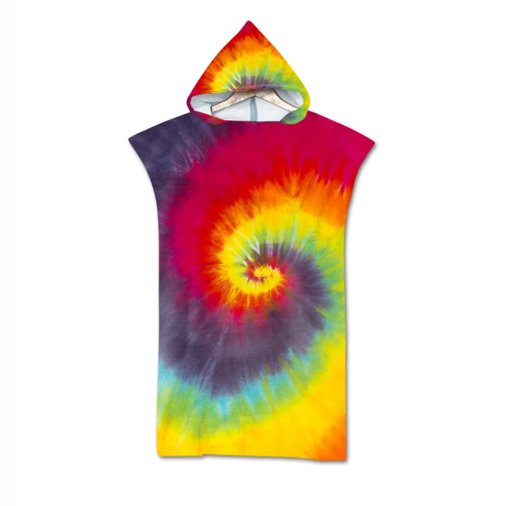 Быстросохнущий Гидрокостюм из микрофибры с принтом халат для смены пляжное