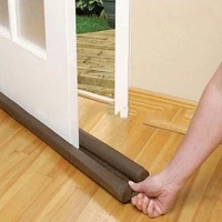 85cm hot sale brown double door draft stopper dual draught excluder air insulator windows dodger guard energy saving